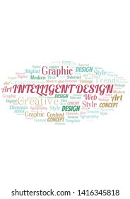 Intelligent Design word cloud. Wordcloud made with text only.