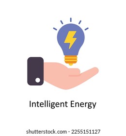 Intelligent energy vector Flat Icons. Simple stock illustration stock illustration