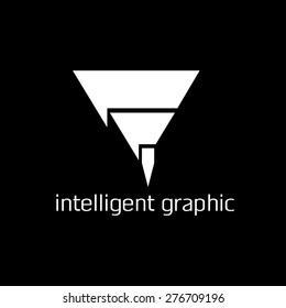 intelligent graphic concept with pencil