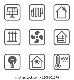 Intelligent house line icons set. Smart House. Flat vector illustration on white background.