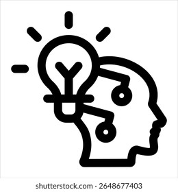 intelligentes Symbol, Vektorgrafik auf weißem Hintergrund