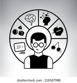 intelligent kid, education concept