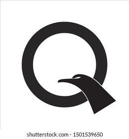 Intelligent logo design with hidden message technology,Bassed on the letter Q,Forming A Eagle