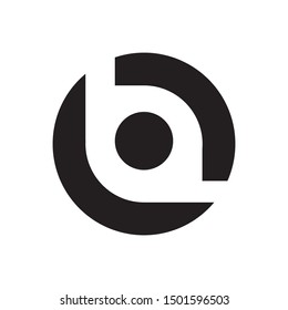 Intelligent logo design with hidden message technology bassed on the circle and forming camera letter b and letter q