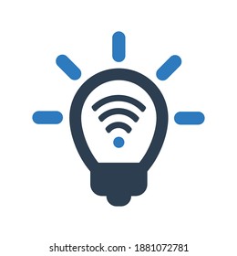 Intelligentes Mobilitätssymbol.idea,wireless,bulb (Vektorgrafik)