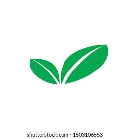 Intelligent modern vector design eco and green forming house and leaf