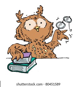 Intelligent owl removing spectacles