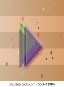 intelligent place between band, triangle vector background in pleasing motion