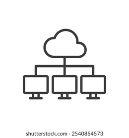 Intelligent sensor settings, icon in line design. Intelligent, sensor, settings, AI, configuration, control, smart on white background vector. Intelligent sensor settings editable stroke icon