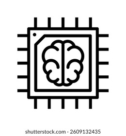 Intelligent System Line Vector Illustration On White Background.