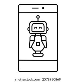 Intelligent tactical bot icon Black and white logo