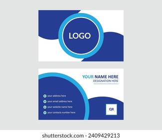 Intelligent and unique business card design template features an original shape and lovely color