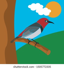 intelligent vector design of iriana bird from indonesian