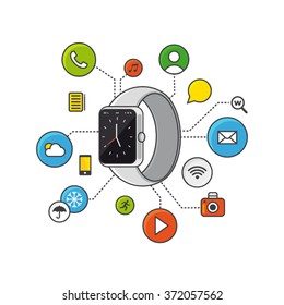 intelligent watch vector