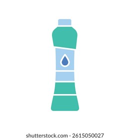 intelligent water balance tracker color flat icon for digital and print projects.  Minimal clean icons for apps and websites. Modern simple icons for UI UX and branding
