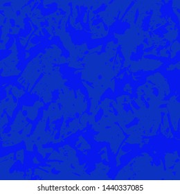 Intence blue paint splashes seamless pattern, abstract multicolor vector background. Colorful design wallpaper.