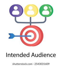 Intended audience icon in flat style