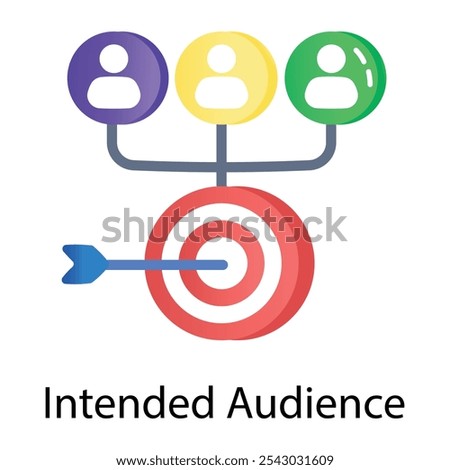 Intended audience icon in flat style