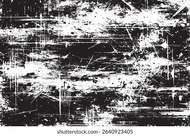  Intense Black and White Grunge with Scratches and Splatter