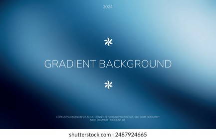 Intense Blue Gradient Blurred Background