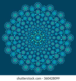 Intense blue mandala background