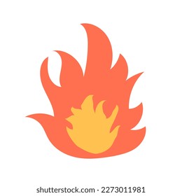 Intense burning fire icon. Vector.