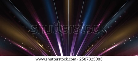 An intense burst of energy resembling a supernova, with beams of light streaking out like rays of the sun.