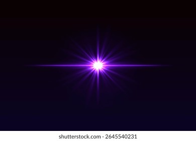 Brilho central intenso com raios simétricos e bordas suaves. Flash de luz brilhante para efeitos de lente ou transições brilhantes.