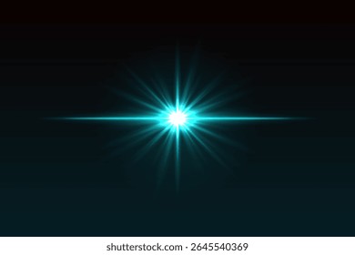 Brilho central intenso com raios simétricos e bordas suaves. Flash de luz brilhante para efeitos de lente ou transições brilhantes.