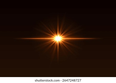 Brilho central intenso com raios simétricos e bordas suaves. Flash de luz brilhante para efeitos de lente ou transições brilhantes.