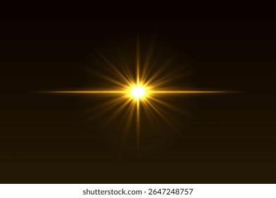 Brilho central intenso com raios simétricos e bordas suaves. Flash de luz brilhante para efeitos de lente ou transições brilhantes.