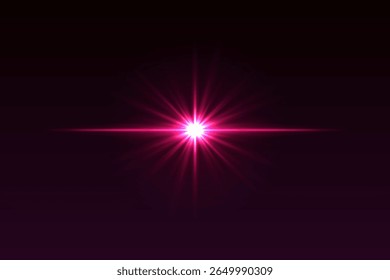 Intense central glow with symmetrical rays and soft edges. Bright light flash for lens effects or glowing transitions.