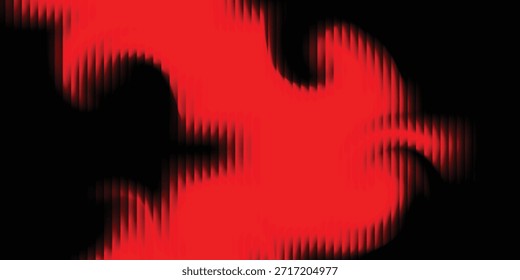 Diseño de onda de resplandor rojo digital intenso que simboliza el poder, la velocidad y el movimiento.