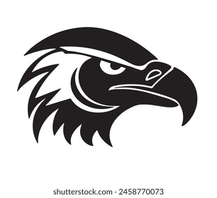 Intense Eagle Head Silhouette vector