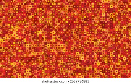 Intense, fiery abstract background.  Vibrant mosaic of squares in red and orange hues creates a dynamic, energetic visual.