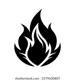 Intense Fire Symbol Graphic icon design