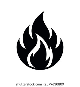 Intense Fire Symbol Graphic icon design