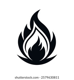 Intense Fire Symbol Graphic icon design