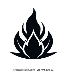 Intense Fire Symbol Graphic icon design