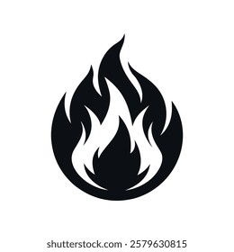 Intense Fire Symbol Graphic icon design