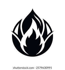 Intense Fire Symbol Graphic icon design