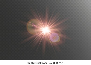 Intense flash effect radiates from central glowing point.
Luminous star flare sparkles gently with high-resolution detail.
Bright shine flickers softly, simulating real light burst.