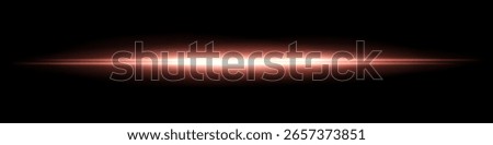 Intense horizontal beam with bright central area and wide fading glow. Clean abstract effect combining sharp and soft contrasts in one direction.