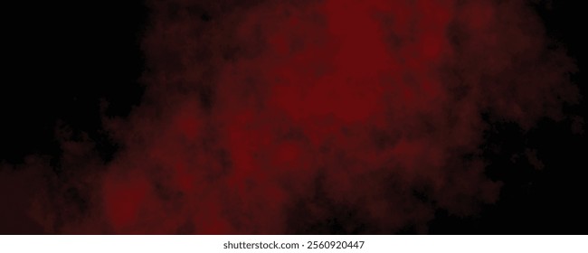 Intense and Mysterious Red Smoke and Fog Layered Over a Dark Black Background for Dramatic Impact
