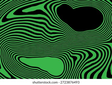 Intensa abstracción de arte pop con ondas dinámicas que crean una ilusión surrealista de profundidad en 3D. Eps 10