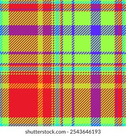 Fundo de textura de xadrez intenso, tela de vetor de verificação de exibição. Diwali tartan padrão têxtil sem emenda na paleta de cores verde e vermelho.