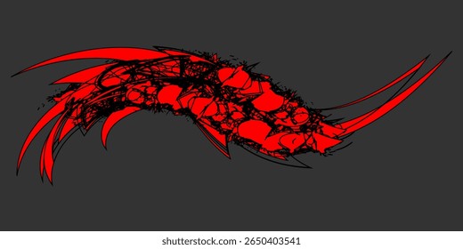 Gráfico vermelho intenso que representa um splat explosivo, ótimo para comunicação visual de alto impacto. vetor Eps 10