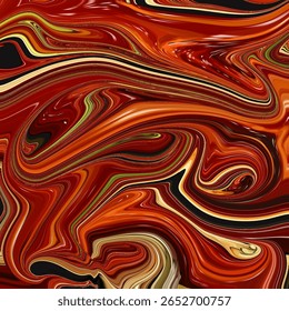 Espiral abstrato vermelho intenso e laranja que lembra lava derretida ou movimento ardente. Um fundo arrojado e energético para projetos dinâmicos. Abstrato, vermelho, lava, redemoinho, fogo.
