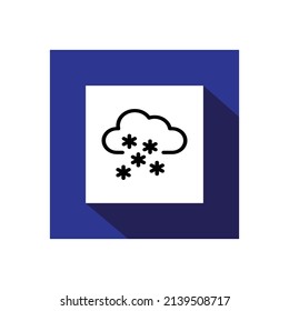 Intense snow icon, Weather icon vector illustration.