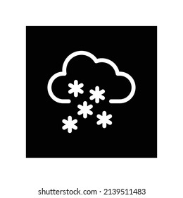 Icono de nieve intensa, Ilustración del vector del icono del tiempo.